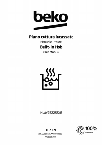 Manuale BEKO HIAW75225SXE Piano cottura