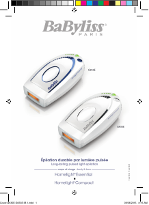 Mode d’emploi BaByliss Homelight Essential G933E Epilateur à lumière pulsée