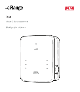 Käyttöohje DEFA eRange Duo Latausasema