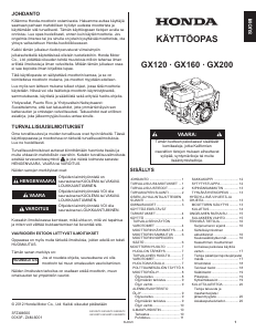 Käyttöohje Honda GX120 Moottori