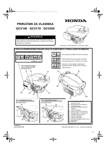 Priručnik Honda GCV200 Motor