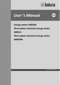 Manual Iskra WM3M6 Energy Meter