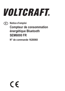 Mode d’emploi Voltcraft SEM6000 Compteur d'énergie