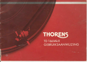 Handleiding Thorens TD 166MkII Platenspeler