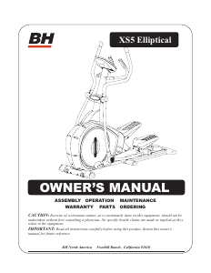 Handleiding BH Fitness XS5 Crosstrainer