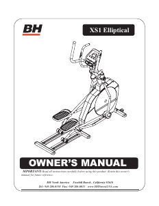 Manual BH Fitness XS1 Cross Trainer