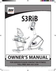 Manual BH Fitness S3RiB Exercise Bike