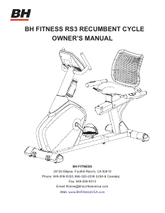 Manual BH Fitness RS3 Exercise Bike