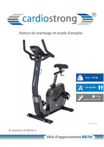Mode d’emploi Cardiostrong BX70i Vélo d’appartement