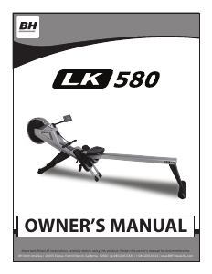 Manual BH Fitness LK580 Rowing Machine