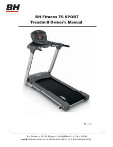 Manual BH Fitness T6SPORT Treadmill