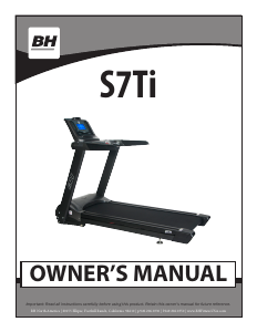 Manual BH Fitness S7Ti Treadmill