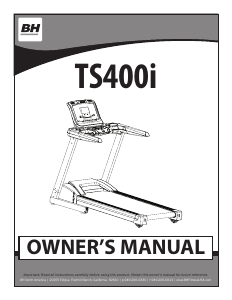 Manual BH Fitness TS400i Treadmill