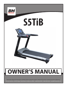 Manual BH Fitness S5TiB Treadmill