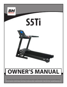 Manual BH Fitness S5Ti Treadmill