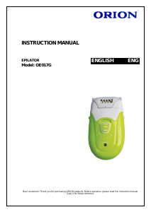 Handleiding Orion OE017G Epilator