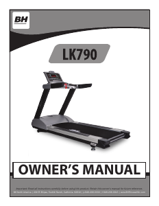 Manual BH Fitness LK790 Treadmill