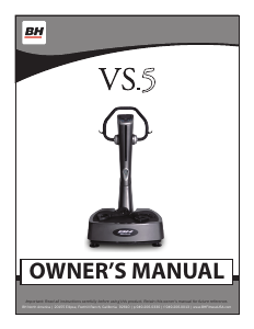 Manual BH Fitness VS5 Vibration Plate