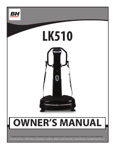 Manual BH Fitness LK510 Vibration Plate