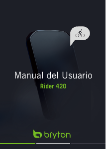 Manual de uso Bryton Rider 420 Ciclocomputador