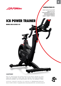 Manual Life Fitness IC8 Exercise Bike