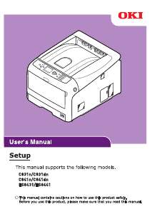 Manual OKI C831n Printer