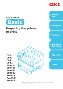 Manual OKI Pro9541dn Printer