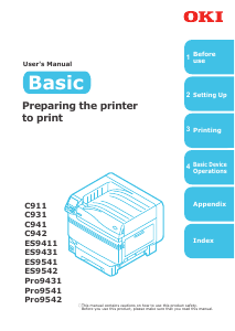 Manual OKI C941dn Printer