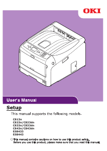 Manual OKI C833n Printer