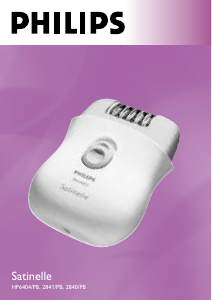 Priručnik Philips HP2840 Satinelle Epilator