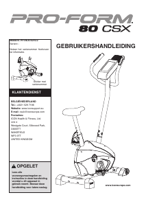 Handleiding Pro-Form 80 CSX Hometrainer