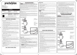 Manual de uso Proctor Silex 53560 Batidora