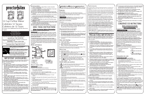 Manual de uso Proctor Silex 43680PS Máquina de café
