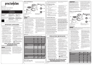 Manual de uso Proctor Silex 35055 Freidora