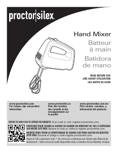 Mode d’emploi Proctor Silex 62501 Batteur à main