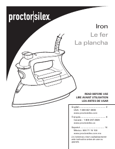 Manual de uso Proctor Silex 17075 Plancha