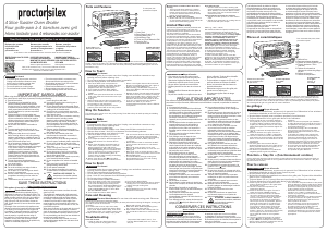 Manual de uso Proctor Silex 31122PS Horno