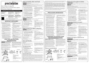 Manual de uso Proctor Silex 37533PS Arrocera