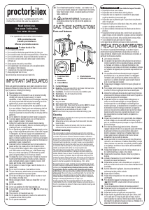 Manual de uso Proctor Silex 22215PS Tostador