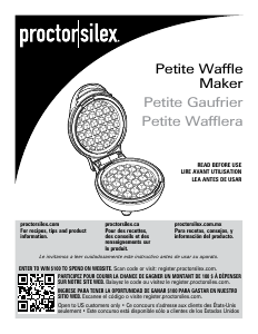 Manual Proctor Silex 26100 Waffle Maker