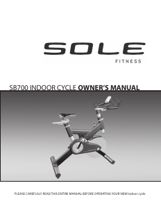 Manual Sole Fitness SB700 Exercise Bike