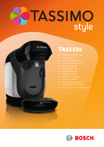 Manual de uso Bosch TAS1107 Tassmo Style Máquina de café
