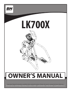 Manual BH Fitness LK700X Cross Trainer