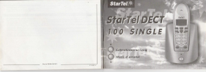 Mode d’emploi StarTel DECT 100 Single Téléphone sans fil