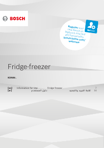 Manual Bosch KDN86AI31M Fridge-Freezer