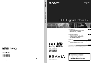 Bruksanvisning Sony KDL-26U2000 LCD-TV