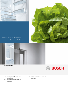 Manual Bosch B20CS30SNS Fridge-Freezer