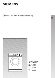 Bedienungsanleitung Siemens Siwamat XL 1480 Waschmaschine