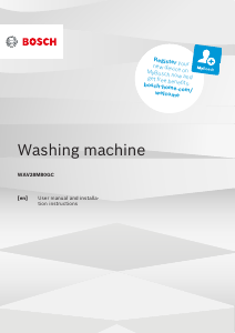 Manual Bosch WAV28M80GC Washing Machine