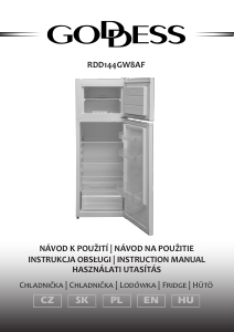 Manual Goddess RDD0144GW8AF Fridge-Freezer